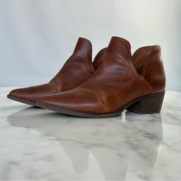 Steve Madden Austin Cognac Leather Ankle Booties • Sz 9 - Picture 5 of 12